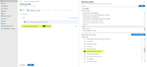 Hide change account configuration setting