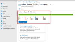 Policy assignment status