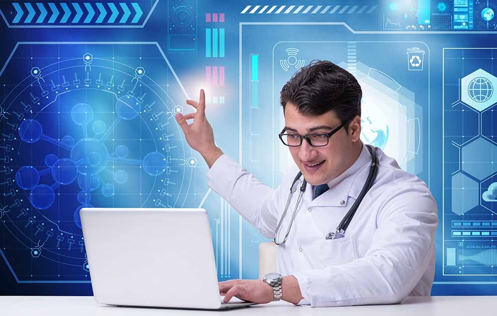 stockphotoscom-6328815 Doctor in telemedicine concept pressing button-small