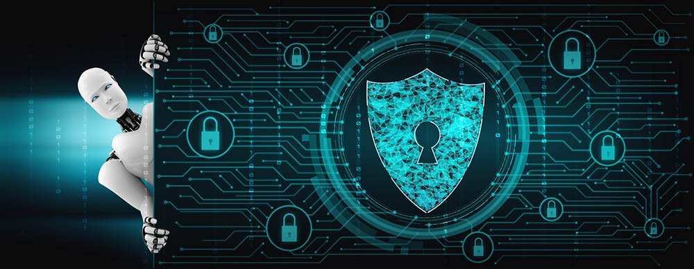 stockphotoscom-1747251 AI robot using cyber security-small