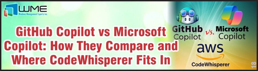 Github Copilot vs Microsoft Copilot vs aws CodeWhisperer